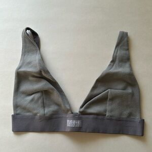 SKIMS Gray Ribbed Bra